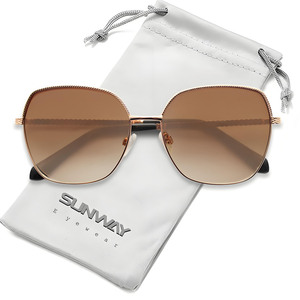 2025 New Fashion Designer Ladies Sun Glasses with High Quality UV400 Luxurious Gold-rimmed Metal Sunglasses for Women - Product Image 3