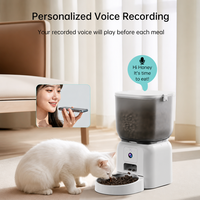 Distributeur automatique intelligent pour animaux de compagnie 4L, contrôle par application, alimentation à distance, enregistrement vocal 10s, distribution quantitative programmée pour chats et chiens