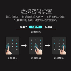 Wenxun <b>Smart</b> Door <b>Lock</b> S011M Fingerprint Password <b>Lock</b> For Apartment Wooden Doors - Product Image 4