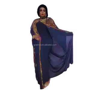 热卖布非洲女性雪纺非洲服装款式女士水钻安卡拉裙设计