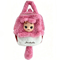 Sac à dos en peluche à cornes pour filles, idéal pour les trajets quotidiens, avec haut-parleur et fonction de chat vocal IA, design mignon et amusant, personnalisable
