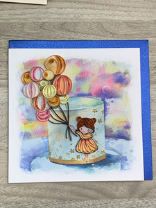 Belle carte 3D en quilling faite à la main, carte de vœux en papier, cadeau souvenir attentionné pour les êtres chers et les moments spéciaux - Product Image 4