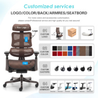 Chaise de bureau ergonomique à dossier haut en maille avec plateau réglable pour ordinateur portable et tablette, support lombaire multidimensionnel, chaise de bureau