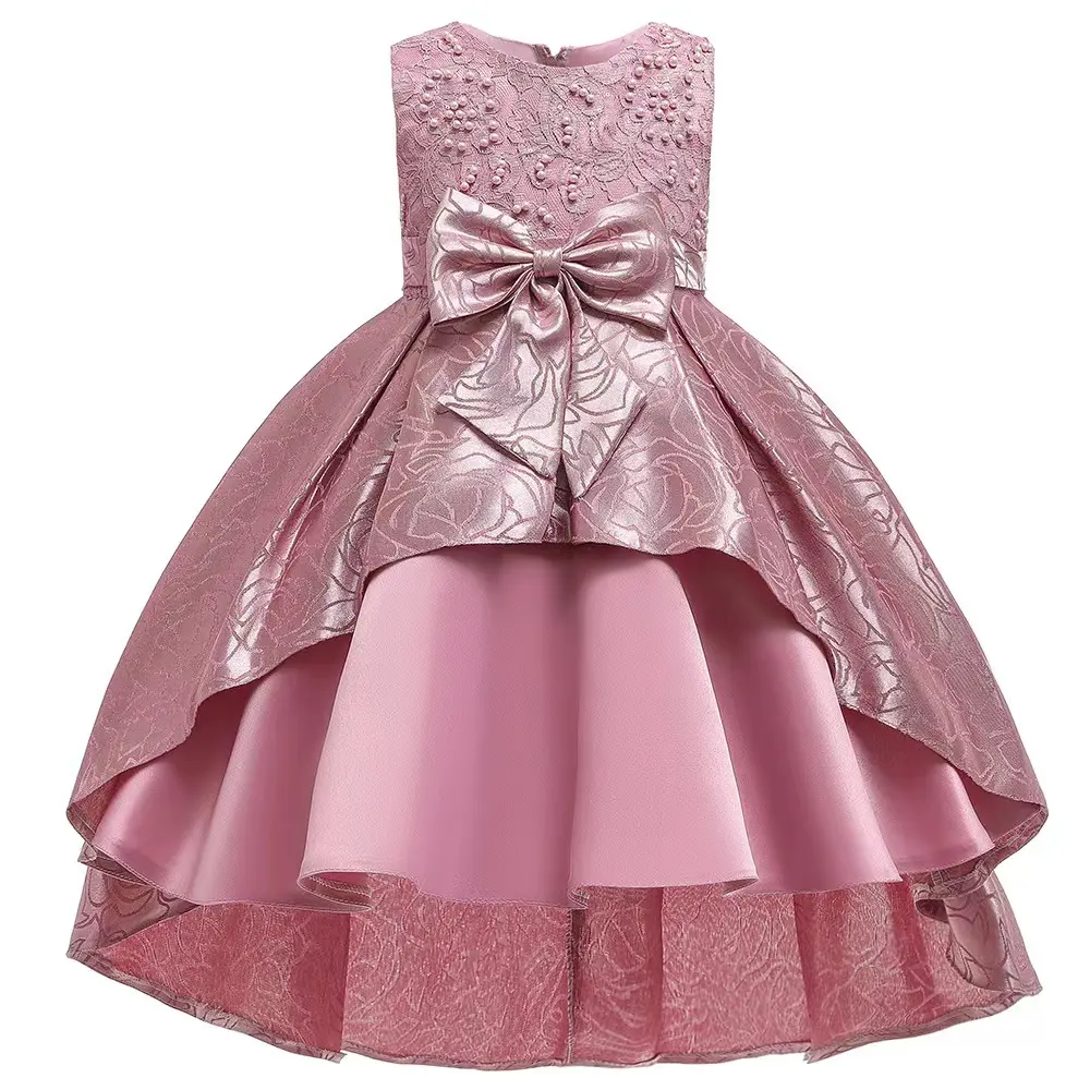 Großhandel 100 110 120 130 140 cm Kinder Abendkleid Kleid Kinder Hochzeits feier Trail ing Abendkleid für Mädchen