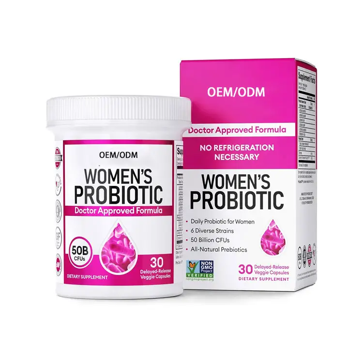プライベートロゴプロバイオティクスプレバイオティクカプセル消化酵素プロバイオティクスサプリメント膣の健康のために