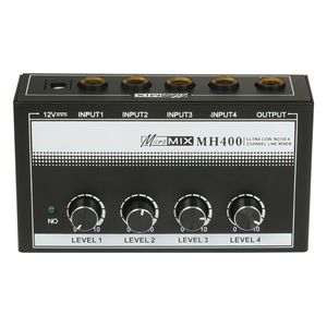 <span class=keywords><strong>MH400</strong></span> Ultra Low-Noise 4-Kanal-Line-Mixer Mini-Audio-Mixer mit 1/4-Zoll-TS-Eingängen und Ausgangs lautstärke regler für Gitarren-Bass-Key - Product Image 4