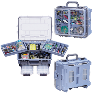 Boîte à pêche en plastique imperméable à double couche <span class=keywords><strong>de</strong></span> grande capacité WEIHE pour la pêche en rivière, en lac, en plein air, sac <span class=keywords><strong>de</strong></span> <span class=keywords><strong>rangement</strong></span> - Product Image 1