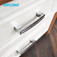 Gagang Pintu Lemari Kabinet dari Paduan Seng Modern untuk Dapur, Kamar Tidur, dan Meja Rias, Desain Lubang Tunggal