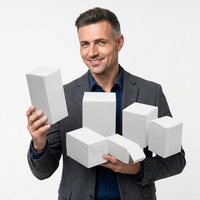 Petites boîtes pliables en carton avec vernis pour gâteaux, desserts, bijoux et emballages cadeaux