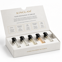 Coffret d'échantillons de parfum personnalisé 5x2ml, coffret découverte de parfums avec logo en estampe à chaud, coffret cadeau en papier