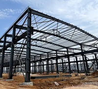 Kit de construction en structure métallique préfabriquée pour entrepôt, poulailler, hangar avec conception de soudure conforme aux normes ASTM/GB