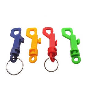 Wholesale plastic spring swivel snap hook with key ring