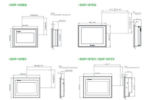 เครื่องผลิตอินเตอร์เฟสผู้นุษย์หน้าจอสัมผัส HMI DOP-107BV Dop107-cv หน้าจอสัมผัสแบบดั้งเดิม - Product Image 5