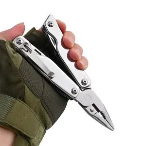 13 In 1 Outdoor Camping Folding Knife Multi Tool Combination Multifunction Pliers With Belt Clip