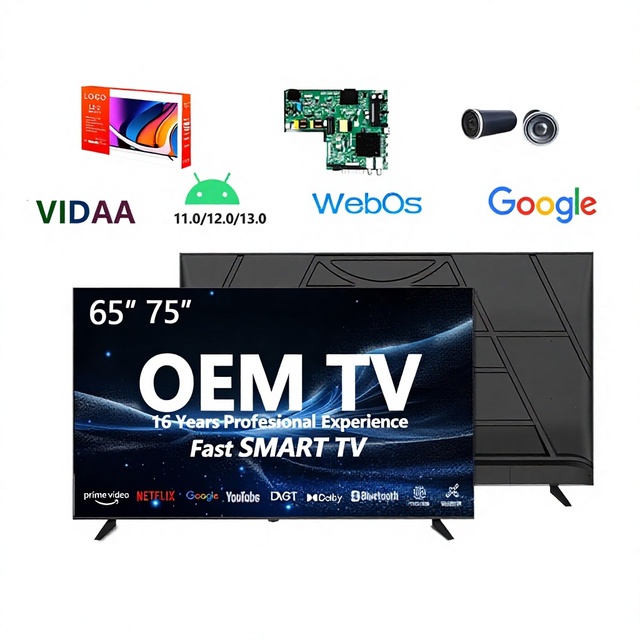 CKD/SKD Customized 32-85 Inch 4K Explosion-proof Smart Network LED TV 3C Certified Hotel TV