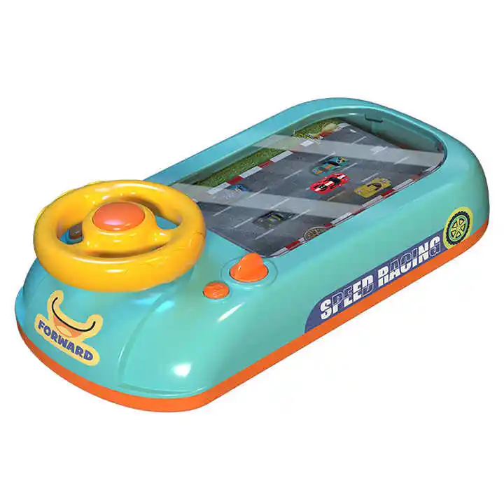 Electric Desktop Game Console Dodges Racing And Steering Wheel Toy Challenges The Big Adventure Children's Steering Wheel