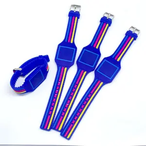 Custom Design Adjustable 13.56mhz Tag213 Silicone Wristband RFID Bracelet Digital Business Card Rfid Silicone Wristband