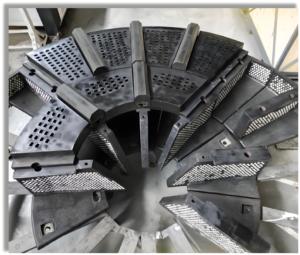 Grille de décharge de boues à cadre en acier, avec revêtement céramique en carbure de silicium, à trous chanfreinés, haute résistance à l'usure, pour le déchargement de minerai de nickel, noire - Product Image 4