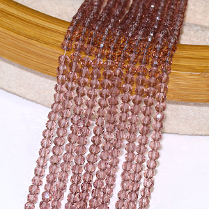 スパークリングクリスタルビーズ8mmファセットRondelleクリスタルランプワークガラスビーズブレスレット製造用 - Product Image 3