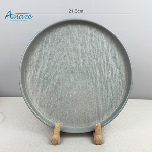8,5 pulgadas varios colores logotipo personalizado superficie en relieve plato lateral para servir comida aperitivo <span class=keywords><strong>tapas</strong></span> platos de cerámica para restaurante - Product Image 5
