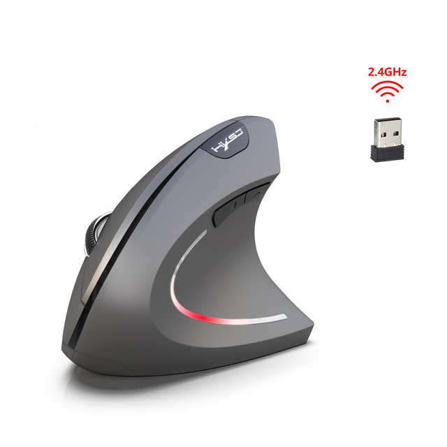 HXSJ T24 Ergonomic Optical Wireless 2.4G Gaming Mouse ABS Vertical Healthy Design for Office Laptop Use Wholesale Stock