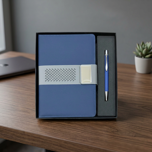 Elegante Agenda Ejecutiva A5 de Tapa Dura y Juego de Bolígrafo Metálico de Regalo, Cubierta de PU Premium, 100 Hojas, Cuaderno con Impresión UV para Oficina - Product Image 4