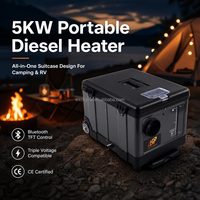 OkyRie ATB502H 5KW Calentador Diésel Integrado en Caja de Herramientas con Placa Base Elite, Calentamiento Rápido, 12V/24V/220V, Calentador de Estacionamiento Multiusos