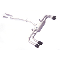Système d'échappement sport en acier inoxydable 304 avec silencieux central à clapets, double valve et quatre sorties pour BMW X3 X4 F25 (2010-2017)