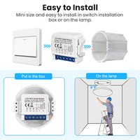 Fabricante Chino, Módulo de Interruptor de Luz de Pared Inteligente Mini DIY de 16A, 1/2/3/4 Gang, Personalizado para Control por Voz de Marca, Smart Life