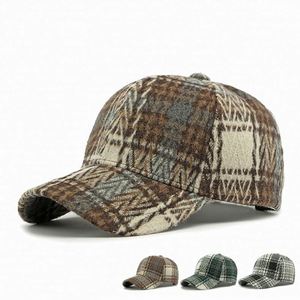 Wholesale Fashion Plaid Hard <b>Top</b> Baseball Caps Women Outdoor Sun Shield Custom Baseball Cap - Product Image 2