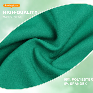 HZMNOI Unisex Lab Scrub <b>Top</b> 95% Polyester 5% Spandex Moisture Wicking Hospital Uniform - Product Image 1