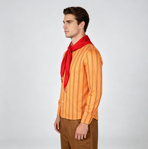 Disfraz de Cosplay para Hombre con Camisa de Manga Larga a Rayas Verdes, Bufanda Roja y Pantalones Marrones, Traje de Personaje de Anime para Fiesta de Halloween - Product Image 5