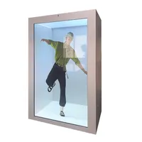 Boîte d'affichage lcd transparente 21.5/65/75/86 pouces vitrine lcd transparente hologramme 3d avec écran tactile