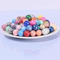 Al por mayor Kelutd KLT-7003, 150 colores, 9, 12, 15, 19 mm, cuentas focales sueltas redondas de silicona masticable personalizadas, suaves, para joyería DIY y llaveros