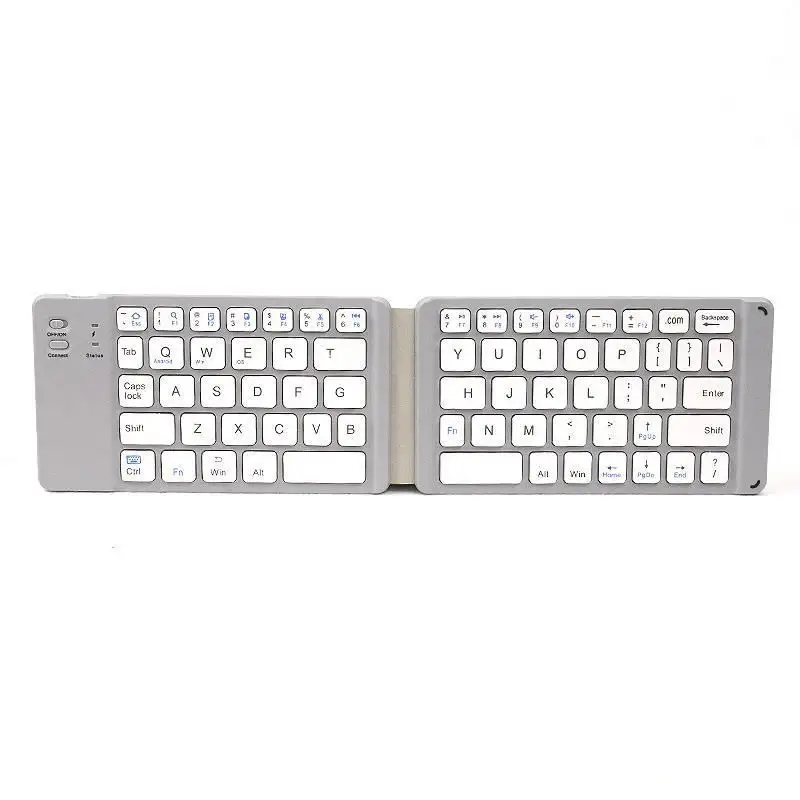 Mini Teclado Plegable Universel Sans Fil Pliant Ultra Mince 3 Plis Mini Clavier Portable Pliable Clavier