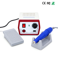 Machine à ongles électrique rouge STRONG 204 avec micromoteur puissant 105L, 45000 tr/min