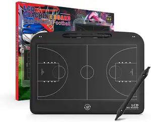 13.5Inch Large Kids Tactical Marker Board with LCD Screen and Stylus Drawing Board Doodle Pad Electronic Basketball Coach Board