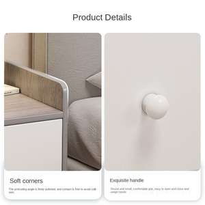 Ruang tidur <span class=keywords><strong>modern</strong></span> minimalis 3 laci furnitur kabinet meja samping tempat tidur mewah kayu dengan laci tersembunyi - Product Image 6