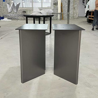 Base de table en métal gris foncé sur mesure OEM ODM, pied de table en métal de haute qualité pour café, centre commercial, salon