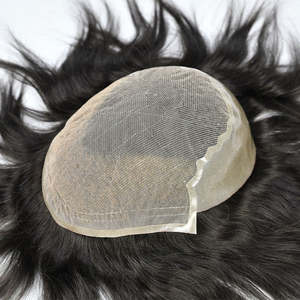 Tupé para Hombre con Base de Seda, Cierre de Encaje, PU Transpirable, Postizo de Cabello Humano Remy, Aspecto Natural, Ajuste Cómodo, Fácil de Usar - Product Image 4