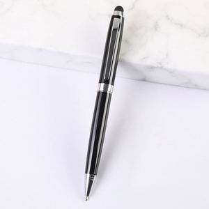 ปากกาลูกลื่นโลหะหนักแบบสัมผัสหน้าจอ สีดำเรียบง่าย สำหรับสำนักงานธุรกิจ  สามารถพิมพ์โลโก้ได้  ปากกาเขียนสำหรับนักเรียน - Product Image 5