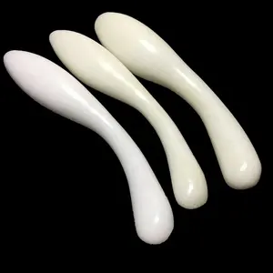 Wholesale Natural White Jade Massage Wand Crystal Yoni Wands Quartz Dildo Crystal For Women