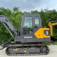 Excavatrice sur chenilles Volvo EC55D d'occasion, de qualité supérieure, bien entretenue, sans fuite d'huile, puissance élevée, pour la rénovation urbaine et l'entretien routier