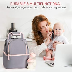 Mochila Enfriadora de Leche Materna Portátil, Aislada, Térmica e Impermeable, de <span class=keywords><strong>Doble</strong></span> Capa, para Almacenamiento de Biberones, de Lujo y Personalizada - Product Image 2