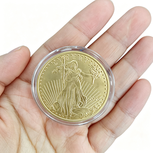 Moneta Commemorativa Artigianale in Metallo Placcato <span class=keywords><strong>Oro</strong></span> e Argento Bicolore 3D <span class=keywords><strong>Aquila</strong></span> della Libertà Americana - Product Image 2