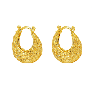 Orecchini a Cerchio in Oro E2607, Gioielli Classici da Donna per Uso Quotidiano - Product Image 1