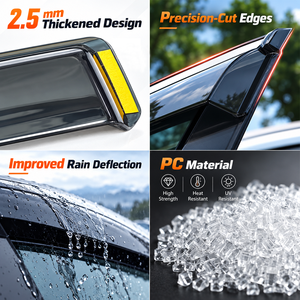 Factory Direct Injection Molded In-Channel Window Visors Rain Guards Wind Deflectors fit for BWM X1 2009-2012 - Product Image 2