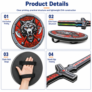 Ensemble d'épée et d'épée de chevalier <span class=keywords><strong>Isekai</strong></span> pour enfants, en mousse souple, sûr et écologique - Product Image 5