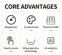 2025 Newest 12 Spectrums 3D AI Facial Pigmentation Analyzer Desktop Skin Analysis Touch Screen Machine IT JP US ZA Plugs Face