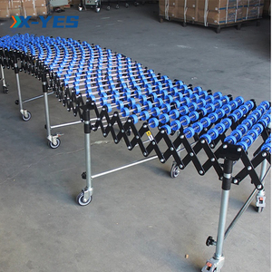 X-YES boşaltma makaralı konveyör esnek yerçekimi naylon kasnak konveyör yerçekimi kasnağı teleskopik konveyör - Product Image 6